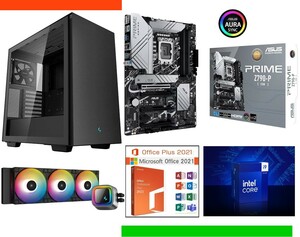 ★最新14世代 Core i9-14900K (i7 13700K上)/水冷/最新700シリーズMB ASUS Z790/最新DDR5 メモリ32GB/大容量850W電源/M.2SSD1TB/Office