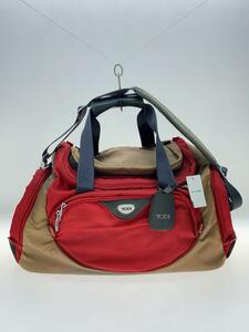 TUMI◆travel duffel bag/2WAY/ショルダー/ボストンバッグ/ナイロン/RED/656DGR