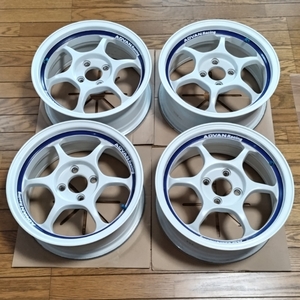 軽量5.2Kg ADVAN Rasing RG 15インチ 6.5J +35 PCD100 4穴 アドバン 4本