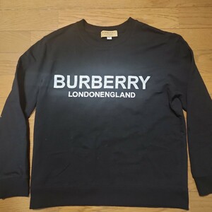 未使用級　現行　BURBERRY　薄手トレーナー　ビックロゴ　インパクト抜群 スウェット　