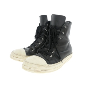 リックオウエンス Rick Owens RAMONES ラモーンズ レザー ハイカットスニーカー 靴 44 ブラック 黒