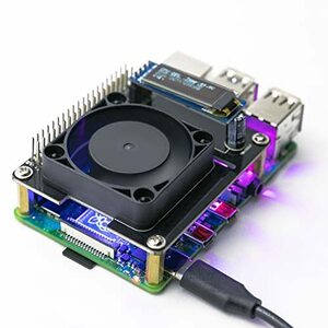 Yahboom Raspberry Pi 冷却ファン 4B 3B+ 3B インテリジェント温度コントロール I2C OL