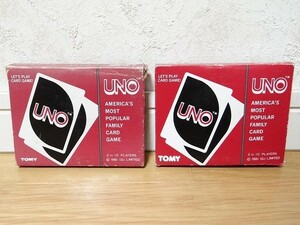 希少 80年代 ビンテージ トミー 日本製 UNO ウノ カードゲーム 2個セット レトロ 昭和 当時物