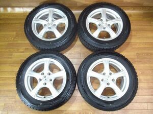 HOT STUFF Exceeder EX5 6.5J-16+53 pcd114.3/5H 205/60R16 16インチアルミホイール+スタッドレスタイヤ4本ノア/ヴォクシー/ステップワゴン