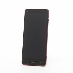 ▽502975 an スマートフォン スマホ 京セラ BASIO4 KYV47 ワインレッド 動作確認済