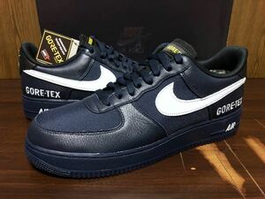 19年製 NIKE AIR FORCE 1 GTX GORE-TEX ナイキ エアフォース ゴアテックス 防水 防風 AF1【CK2630-400】NAVY ネイビー レザー 黒 US12