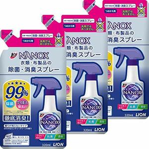 【まとめ買い】トップ ナノックス 衣類・布製品 抗菌 除菌 消臭 詰め替え 320ml×3個セット