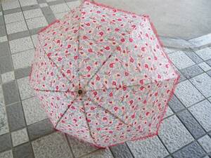 ルルギネス 《LULU GUINNESS》　折りたたみ晴雨兼用傘