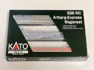 KATO K23000 SBB スイス国鉄 RIC Arlberg-Express Wagenset Ep.4〜5 3両セット 室内灯標準装備 食堂車窓枠に難あり