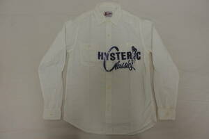 ★HYSTERIC GLAMOUR／ヒステリックグラマー　麻入り長袖シャツ　Ｍサイズ　白色★