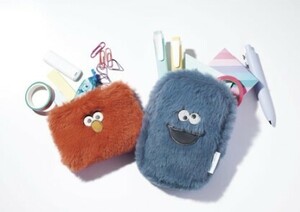 即決 送料無料　未開封品　SPRiNG 4月号 付録　SESAME STREET エルモ&クッキーモンスターのふわふわポーチセット スプリング