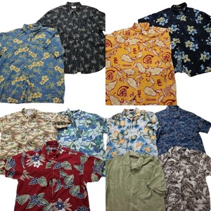 古着卸 まとめ売り ブランドmix アロハシャツ 半袖シャツ 11枚セット (メンズ XL /2XL ) オールドネイビー チャップス ノーティカ MS8983