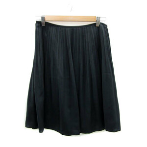 アンタイトル UNTITLED フレアスカート プリーツスカート ひざ丈 3 ブラック 黒 /MS9 レディース