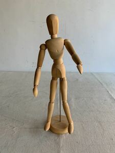 木製デッサン用マネキン 古道具美術アートスケッチアトリエアンティークビンテージインテリアディスプレイプリミティブオブジェポーズ人形