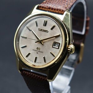 ムーブ美品 SEIKO GS セイコー グランドセイコー 6145-8000 自動巻き デイト GSメダリオン 1967年製 諏訪 メンズ腕時計