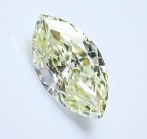 【１００円～】VS1！0.632ｃｔ 天然ダイヤ VERY LIGHT YELLOW（ナチュラルカラー）MQカット