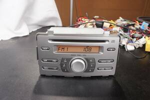 動作OK 86180-B2551 オーディオ L575S L585S ムーヴコンテ L285S ミラ ASAHI ヘッドユニット 2DIN CD FM AM ダイハツ 純正 @4667s