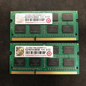 Transcend DDR3 1066 2GBx2枚 PC3-8500