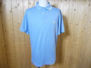 r75◆Polo by Ralph Lauren CUSTOM FIT ポロシャツ◆サイズL ポロバイラルフローレン 半袖ポロシャツ 古着 USED ネコポス便発送 6B