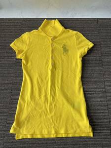 ラルフローレン RALPH LAUREN ポロシャツ 半袖 半袖ポロシャツ 黄色 イエロー レディース XS POLO