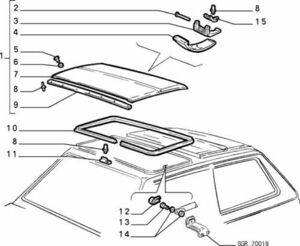 Fiat Panda 141（フィアットパンダ１４１）ダブルサンルーフ開口部用ウェザーストリップ　前後セット