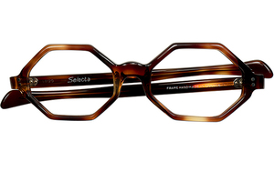 ありそうでないオールラウンドな日常使い向けOCTAGON 1960s デッドFRAME FRANCE by Selecta 八角形 フレンチ オクタゴン AMBER size48/20