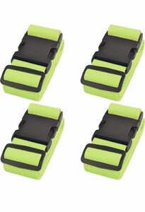 スーツケースベルト 荷締めベルト 荷締バンド 荷物固定 調節可能 荷崩れ防止 トランクベルト 梱包バンド 荷物ストラップ 4本緑