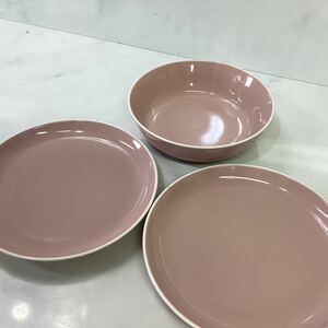 フランフラン　ピンク食器　セット　陶器皿　くすみピンク　（W-20）