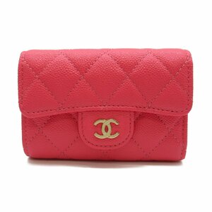 CHANEL シャネル キーケース 4連キーケース ピンク系 キャビアスキン(グレインドカーフ) 中古 レディース