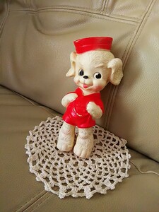子供の日 レア 美 アメリカ VTG サンラバー パピー 犬 ソフビ 1950年 トイプードル ルースニュートン フィギュア ラシュトン ファンシ 人形