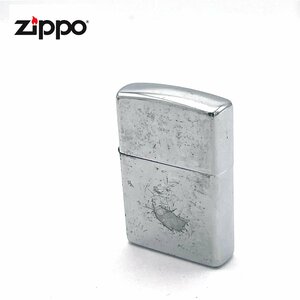 ZIPPO/ジッポ オイルライター シルバーカラー 無地 メイドインU.S.A 着火確認済み