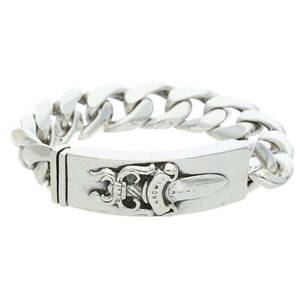 クロムハーツ Chrome Hearts ID DAGGER/ダガーIDクラシックリンク サイズ:11LINK 初期型オールドシルバーブレスレット 中古 OS06