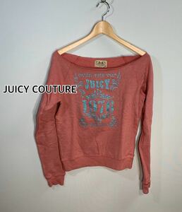 ■JUICY COUTURE■ジューシークチュール　ボートネックトレーナー:M☆TA-675