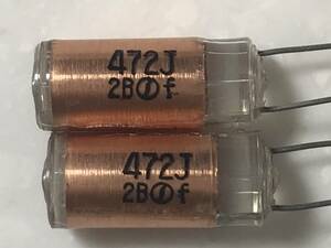 銅箔スチロールコンデンサ 472J2B 4700pF 未使用 2個1セット