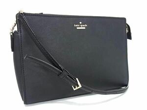 1円 ■新品同様■ kate spade ケイトスペード PXRU8294 キャメロンストリート ダナ レザー ショルダーバッグ 斜め掛け ブラック系 FA6077