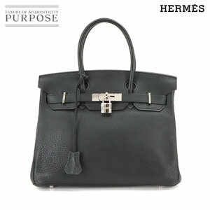 新品同様 エルメス HERMES バーキン30 ハンド バッグ トリヨンクレマンス ブラック □M刻印 シルバー 金具 Birkin 30 90225740