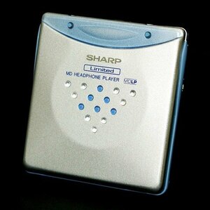 SHARP シャープ　MD-ST70L-A ブルー　ポータブルMDプレーヤー（MD再生専用 (中古品)