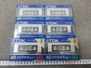 K121【4-27】● 電気店在庫品 TDK カセットテープ 6点まとめて AR-46F AR-60X2F AR-90X2F 未使用長期保管品 / オーディオ 