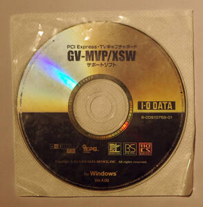 I-O DATA TVキャプチャボード GV-MVP/XSW サポートソフトCD-ROM