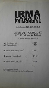 アナログ ●輸入盤 2LP ～DJ Rodriguez Vibes & Tribes ～ レーベル: Irma CasaDiPrimordine ICP 074