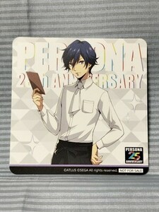 ペルソナ 25th Anniversary セガコラボカフェ限定 非売品コースター 主人公 P1 女神異聞録ペルソナ PERSONA1