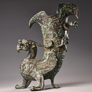 珍藏 中国漢代青銅獣杯 青銅器 時代物 中國古美術 置物 賞物 唐物 NW355
