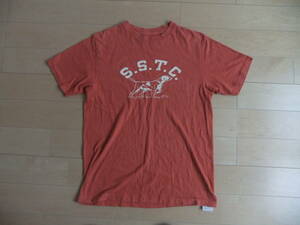 日本製 ダブルワークス ウエアハウス 100%綿 Tシャツ 肉厚 MADE IN JAPAN DOUBLE WORKS T-SHIRTS red 朱色　サイズM