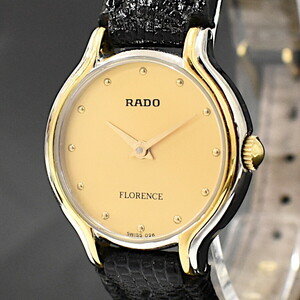 1円 ◆稼働品 美品 RADO ラドー 腕時計 204.3647.4 レディース クオーツ ゴールド金具◆E.Bils.oR-04