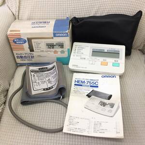 [測定器] 血圧計「オムロン デジタル 自動血圧計 HEM-755C」簡易動作確認 健康器具 健康用品 omron 