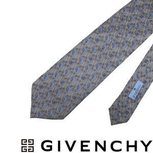 【中古】【非常に良い】GIVENCHY ネクタイ ブランド ジバンシィ グレー 【剣先幅：9.5cm】 R-GI-T-0053-09