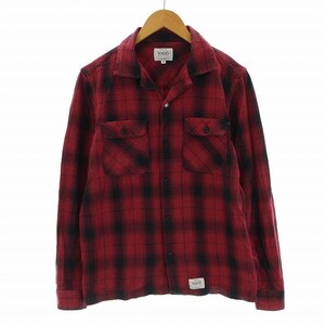 ファクト fuct SSDD PINE FLANNEL SHIRT パインフランネルシャツ カジュアル 長袖 チェック S 赤 レッド 黒 ブラック /SI11 メンズ