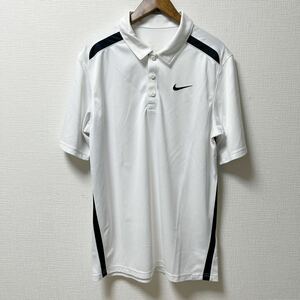 NIKE ナイキ 半袖ポロシャツ Mサイズ ホワイト ポリエステル