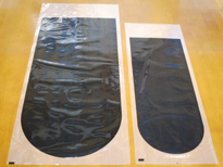 観賞魚用袋 丸底袋 ビニール 袋 R18B 片面黒印刷 180×450×0.06mm 20枚