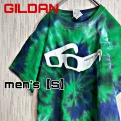 C909【GILDAN】半袖タイダイプリントTシャツ【S】総柄